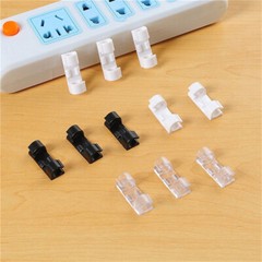 Self Adhesive Wire Cable Cord Clips Clamp Table Wall Tidy Organizer Holder 20-60