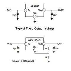 AMS1117 – 3.3V 1.2V 1.5V 1.8V 2.5V 5.0V ADJ Voltage Regulator Chip SOT223 IC