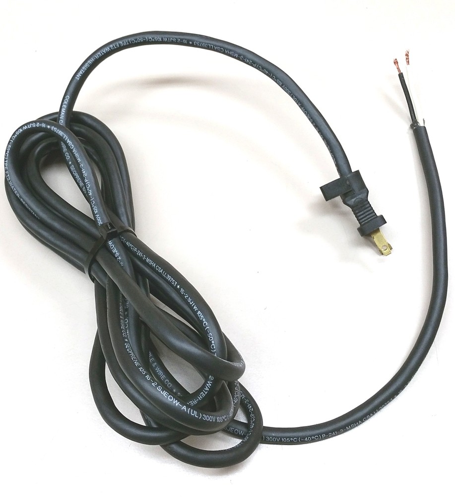 NEW 12′ Coleman 16/2 SJEOW Water Resistant Power Cord P-241-3-MSHA 300V 105°C
