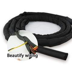 Braided Cable Sleeve Split Wire Loom Protector Harness Wrap Mesh 15Feet Length