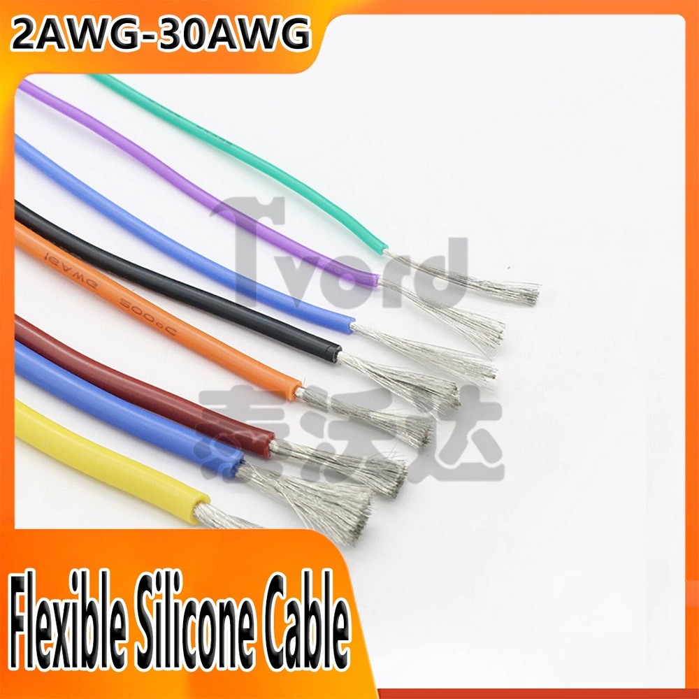 Flexible Silicone Cable Wire 2/4/6/7/8/10/12/14/16 – 30 AWG 0.08mm Tinned Copper