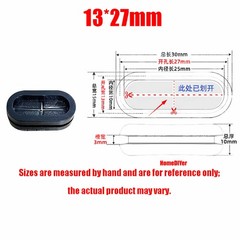 Black Oval Rubber Grommets Open Gromet Cable Wiring Protect Plugs Seals Bushes