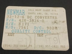 *LOT OF 2* Newmar 32-12-6 DC-DC Converter 420-3826-0
