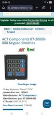 -4×4 membrane switch matrix array keypad. #412