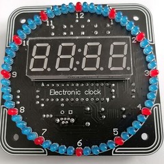 DIY Rotating LED Electronic Digital Clock Kit Learning Board DC5V DS1302 + SheH1