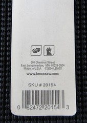 LENOX 20154-218HE 12″ BI-METAL SHATTER RESISTANT 18TPI HACKSAW BLADE – NEW