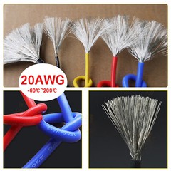 20AWG 0.5mm² Flexible Silicone Cable, HIGH TEMP 200℃, 0.08mm Tinned Copper Wire