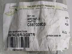 CMC/ESP Utility APC397-3I Aluminum Parallel Clamp 3/0 STR – 400 MCM .47/.78