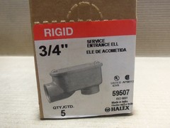 Halex 59507 Box of 5 3/4″ Service Entrance ELL AK