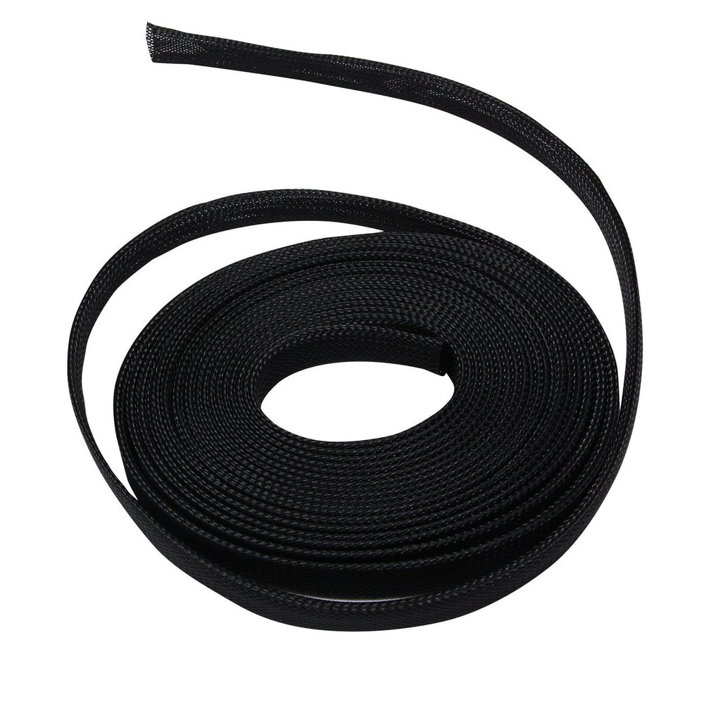 100 Feet 3/8″ Expandable Wire Cable Sleeving Sheathing Braided Loom Tubing Black