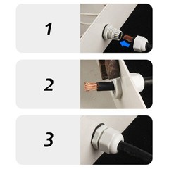 IP68 Waterproof Cable Gland Nylon Compression Stuffing M8 to M72 White/Black