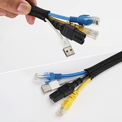 Wire Loom Tubing Cable Management Cord Cover Sleeve Protector Pets Hide Wrap