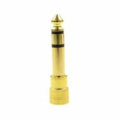 Universal Brass Gold Plated 6.35mm (1/4 inch) Male to 3.5mm (1/8 inch) Female