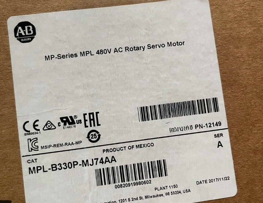 AB New Sealed servo motor MPL-B330P-MJ74AA Free Shipping PLC US