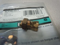 Panduit SBC6S Split Bolt Copper Connector Dual Rated #8Str- #6Sol LOT OF 3