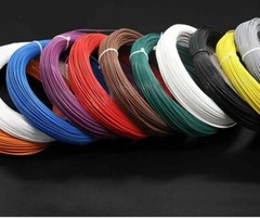 0.05-1.5mm² PTFE Silver-plated Copper Cable Stranded Wire Hook-up 200°C Coloured