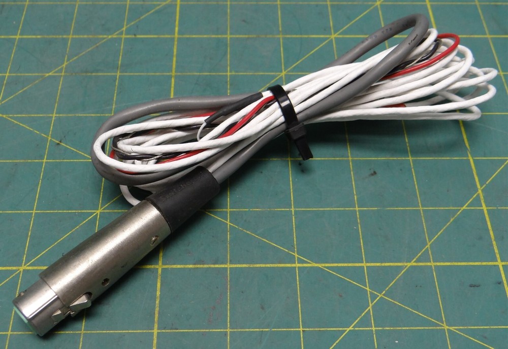 Switchcraft A Series 4 Pin XLR Female Cable Mount w/ AWM 2464 Gray Cable