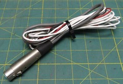 Switchcraft A Series 4 Pin XLR Female Cable Mount w/ AWM 2464 Gray Cable