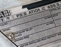 ABB XPS Station Class Surge Arrester 15KV Q015SA012CGI