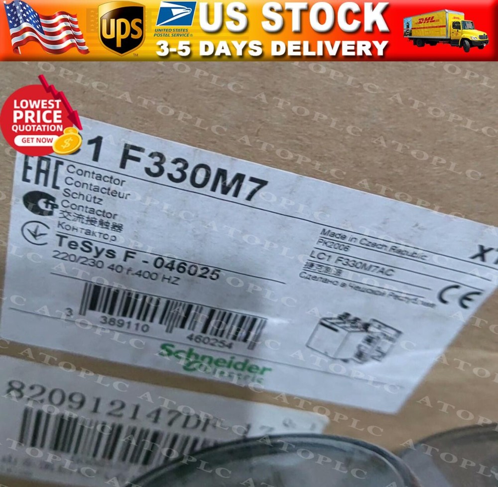 one New snd Contactor LC1F330M7 330A 220V 50/60Hz Fast Ship