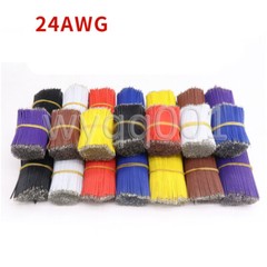 UL1007 24AWG 5/8/10~30cm Colors Jumper Wire Connector Cable Double-head Tinned