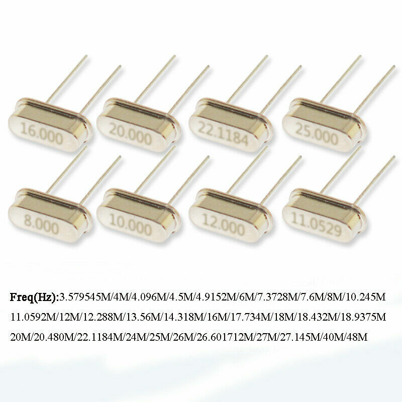 4.000-48.000MHz 49S Quartz Passive Crystal Oscillator Resonator ±20PPM DIP 2-Pin