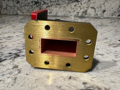APOLLO Vintage Rigid 90 Degree Waveguide Black w/Red Caps Canada Made