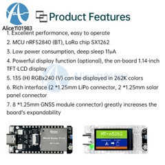 HelTec AutoMation Node T114 LoRa Development Board nRF52840 SX1262 Module Type-C