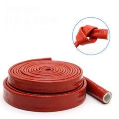 1/2/3/5m Silicone Fiberglass Tube Coated Glass Fiber Braided Fireproof Sleeve