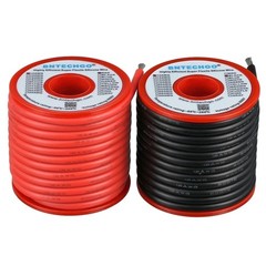 12 Gauge Silicone Wire Spool 25ft Red and 25ft Black Flexible 12 AWG Stranded…