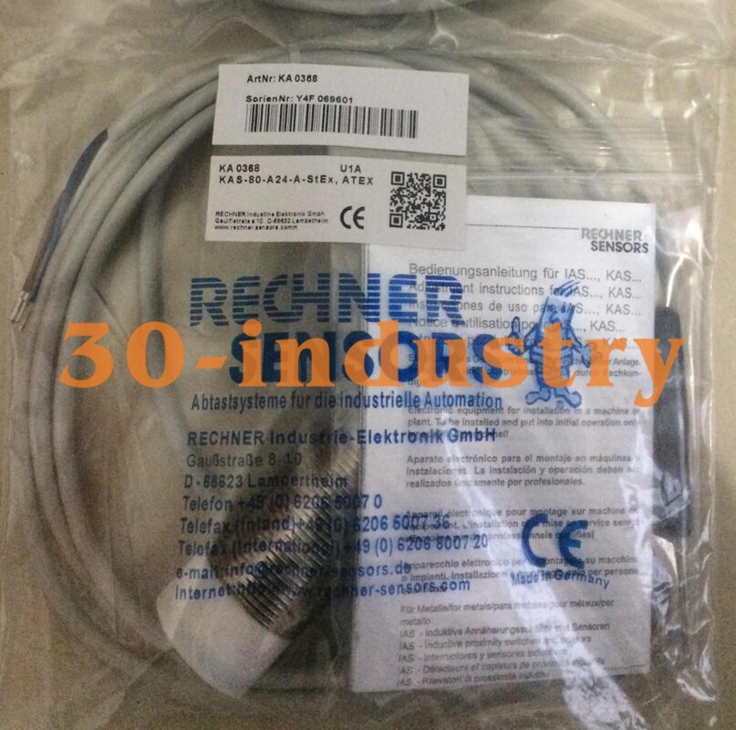 1PCS NEW FOR RECHNER KAS-80-A24-A-STEX,ATEX Proximity Switch Sensor