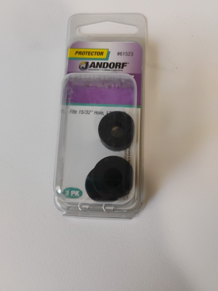 Jandorf RUBBER GROMMET 3pk OD 5/8″ ID 5/16″ Depth Cover Hole Protect Cable 61523
