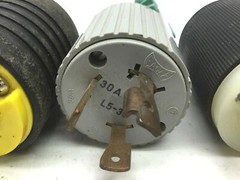 Lot of 3 Twist-Lock Turn & Pull Plugs Male 30A 125VAC Eagle Pass Seymour Hubbell