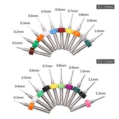 10pcs/Set 0.1mm-1.2mm Hard Alloy PCB Print Circuit Board Carbide Micro Drill Bit