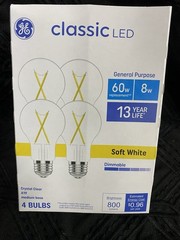 96 BULBS Packages GE 60 Watt LED Standard light bubs BEST PRICE Online 50 CENTS