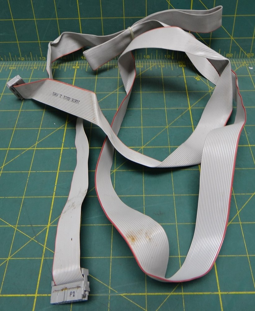 Used Flat Ribbon Cable with Connectors Attached -About 5.5 Feet-