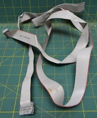 Used Flat Ribbon Cable with Connectors Attached -About 5.5 Feet-