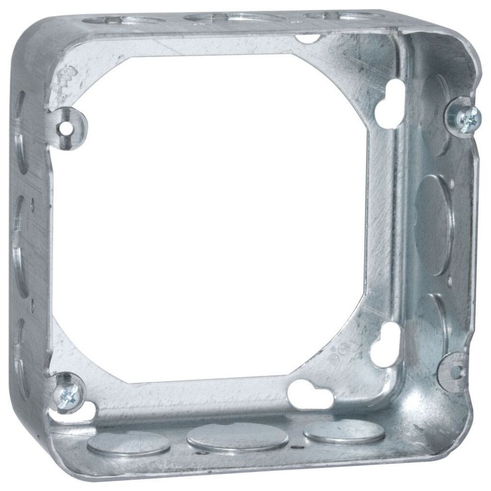 RACO 262, 4-11/16″ x 2-1/8, 1/2″/3/4″ Knockout, Square Box Extension Ring, 1 pc