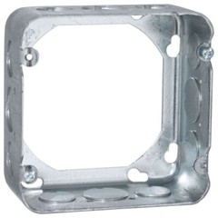 RACO 262, 4-11/16″ x 2-1/8, 1/2″/3/4″ Knockout, Square Box Extension Ring, 1 pc