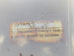 FPE P/N: 1136SNR 100AMPS 600 VOLTS 4SN AC POLES DISCONNECT SWITCH