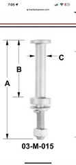 Tin-Plated Copper Grounding Stud Macleanpower 03-M-015