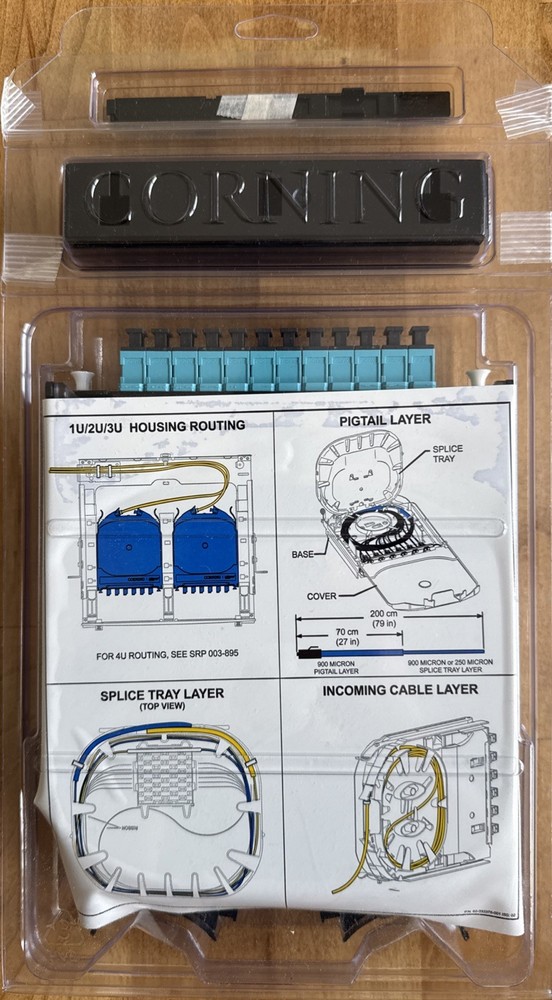 Corning Preconnected Pigtail Hardware CCH-CS12-E6-P00QE 1 Pack