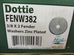 FENW382 Dottie 3/8 X 2 Fender Washers Zinc Plated BRAND NEW! LOT OF 100