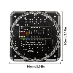DS1302 DIY Rotating Digital LED Display Module Alarm Electronic Clock Kit Board