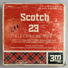 Vtg 3M Scotch 23 Electrical Self Fusing Insulating Tape 3/4″ x 30′ NOS 1 Roll