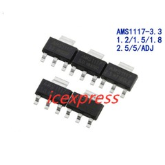 50PCS AMS1117-3.3/1.2/1.5/1.8/2.5/5/ADJ 1A 12.V 1.5V 1.8V 3.3V 5.0V SOT-223