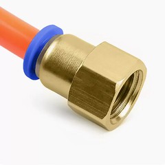 Pneumatic Straight Female Stud to Hose Tube Inline Push Fit Connector air Line