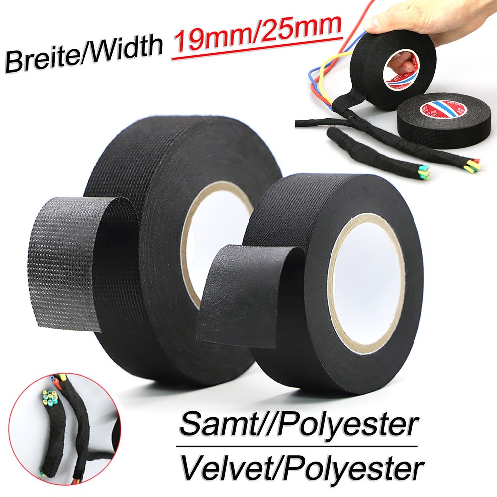 15m Cloth Tape Wire Electrical Wiring Harness car auto suv truck 19mm 25mm
