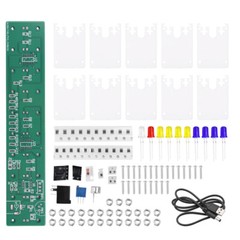 DIY LED Music Spectrum Electronic Kit Crystal Column Audio Display LM339 LM358