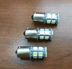 3 Super Bright BBT 12 volt DC 13 White LED 1141 Light Bulbs
